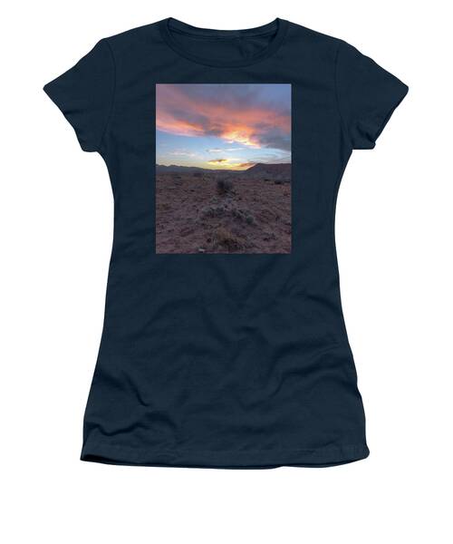 Desert Sunset Over Rugged Terrain Women's T-Shirt