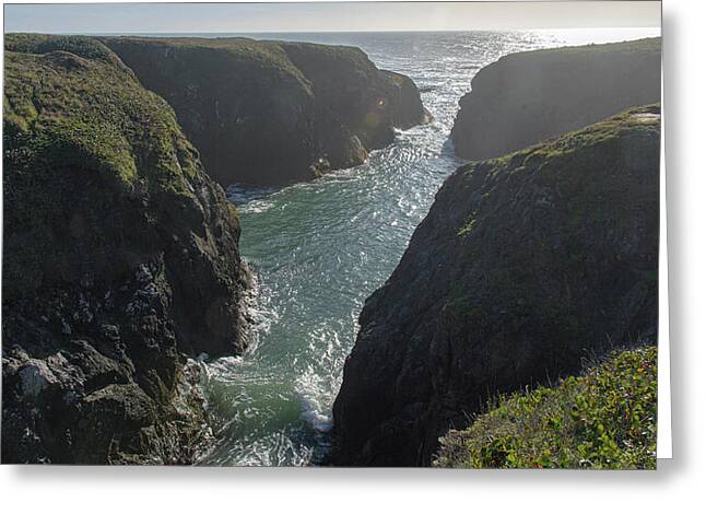 Dramatic Coastal Cliff Scene Greeting Card