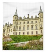 Majestic Castle On Hill Fleece Blanket
