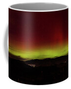 Northern Lights Over Wasatch Mountain Range Coffee Mug by Brandon Wichmann
