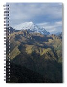 Majestic Andes Mountain Peaks Under Cloudy Sky Spiral Notebook