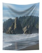 Dramatic Coastal Rock Formations Tapestry