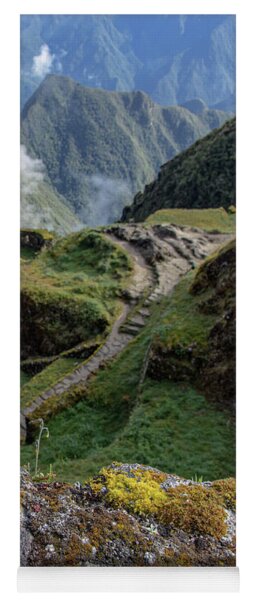 Misty Mountain Pathway Of The Inca Trail Yoga Mat