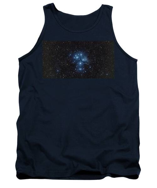 Pleiades Cluster in Cosmic Night Tank Top by Brandon Wichmann