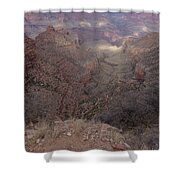 Majestic Grand Canyon Overlook Under Azure Sky Shower Curtain