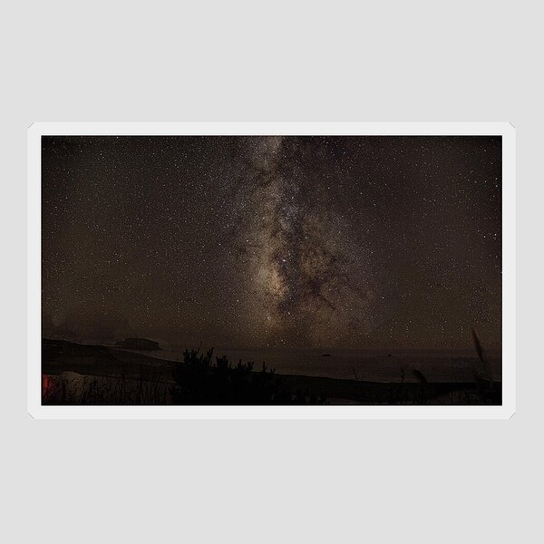 Milky Way Over Tranquil Shoreline Sticker