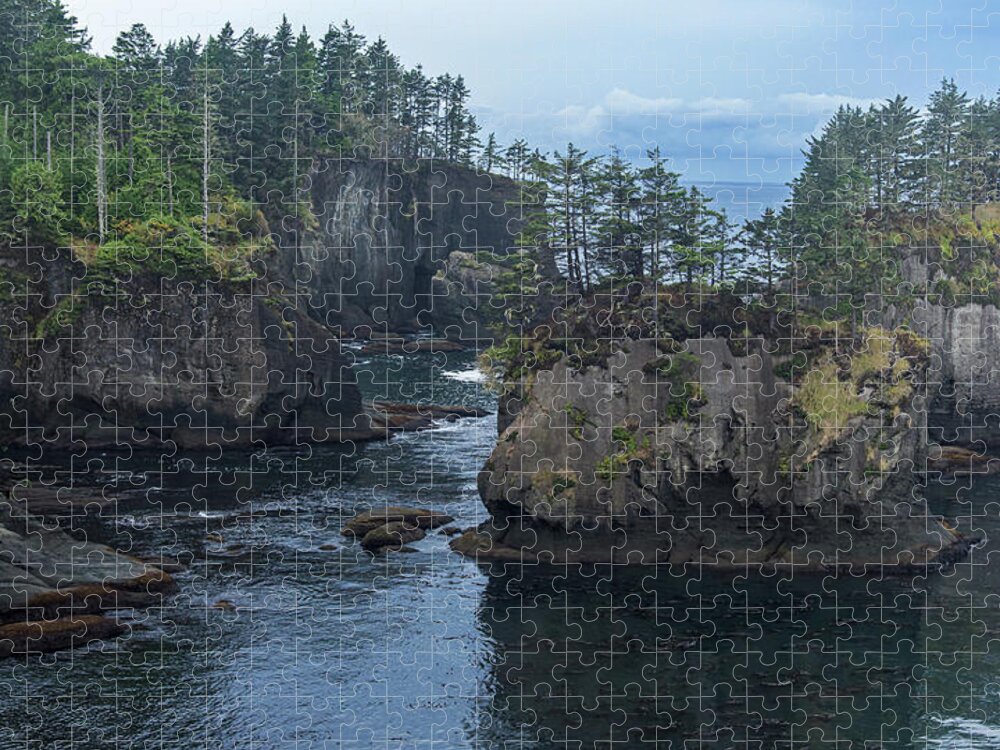 Serene Coastal Rocky Landscape Jigsaw Puzzle