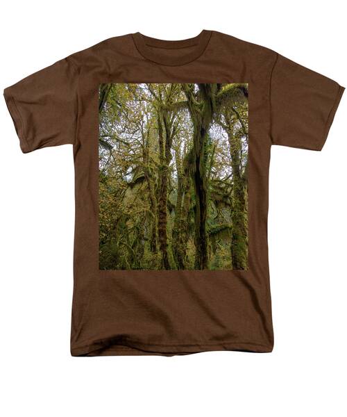 Moss-Covered Trees in a Dense Forest Men's T-Shirt  (Regular Fit)