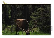 Elk Grazing In A Sunlit Forest In Grand Teton National Park Zip Pouch