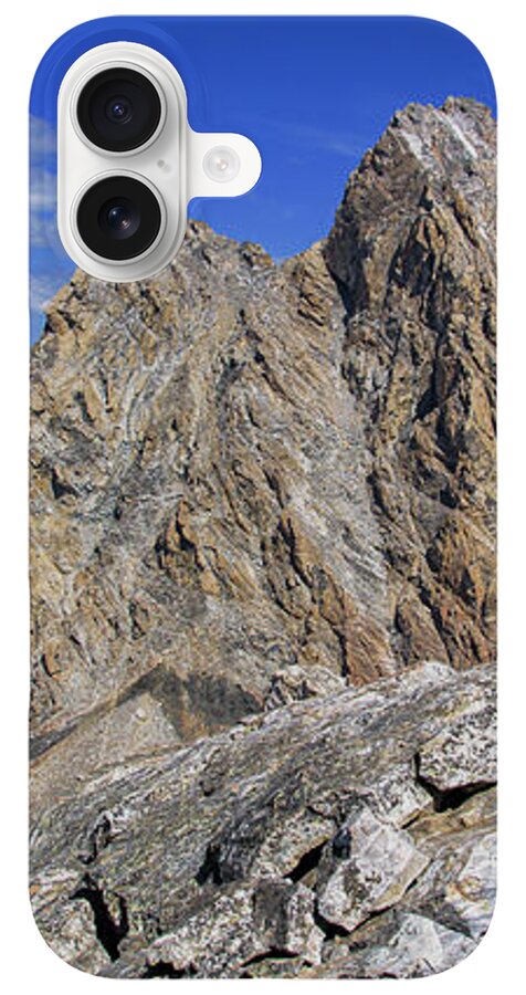 Majestic Mountain Peak Under Clear Skies iPhone Case