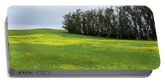Rolling Hills With Blooming Wildflowers Portable Battery Charger