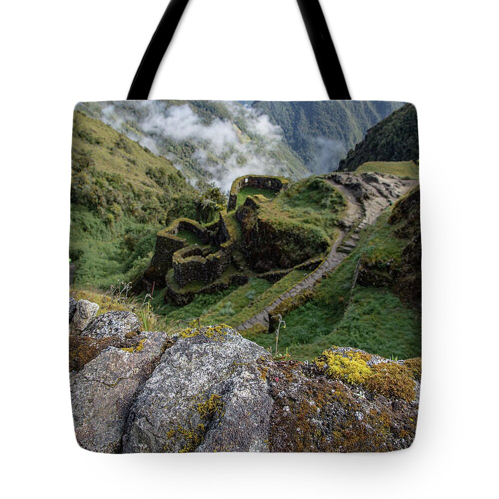 Misty Mountain Pathway Of The Inca Trail Tote Bag
