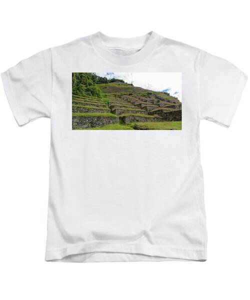Ancient Terraces Amidst Greenery Kids T-Shirt