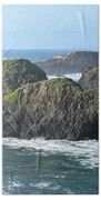 Majestic Coastal Rock Formations Bath Towel