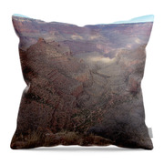 Majestic Grand Canyon Overlook Under Azure Sky Throw Pillow