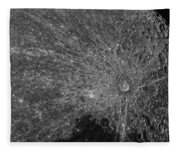 Lunar Surface Craters In Detail Fleece Blanket