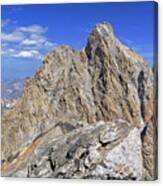 Majestic Mountain Peak Under Clear Skies Canvas Print