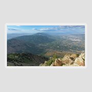 Expansive View From Ben Lomond Summit Sticker