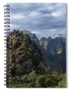 Misty Andes Mountain Range Landscape Spiral Notebook