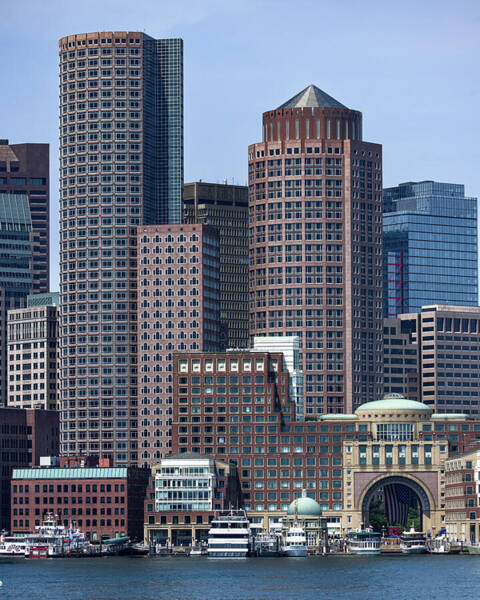 Boston Skyline by the Water Poster