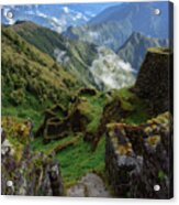 Mysterious Incan Ruins In The Mountains Acrylic Print