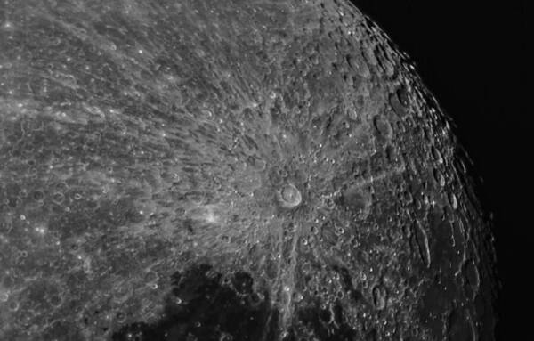 Lunar Surface Craters In Detail Art Print