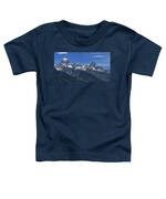 Snow-capped Teton Mountain Peaks Under Blue Sky Toddler T-Shirt