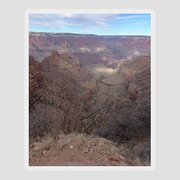 Majestic Grand Canyon Overlook Under Azure Sky Sticker
