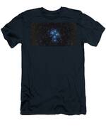 Pleiades Cluster In Cosmic Night T-Shirt