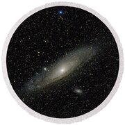 Vastness Of The Andromeda Galaxy Round Beach Towel