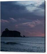 Serene Coastal Sunset with Cliffs Canvas Print