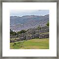 Saqsaywaman Incan Ruin In Cusco Peru Framed Print