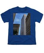 Skyscrapers Against Blue Sky Youth T-Shirt