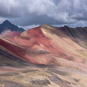 Rainbow Mountain Range under Cloudy Skies by Brandon Wichmann Rainbow Mountain Range under Cloudy Skies by Brandon Wichmann
