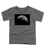 Illuminated Half Of The Moon Toddler T-Shirt