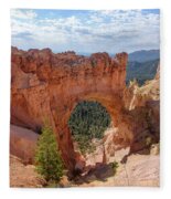 Majestic Natural Rock Arch In Bryce Canyon National Park Fleece Blanket