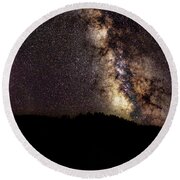 Night Sky Brimming With Stars Round Beach Towel