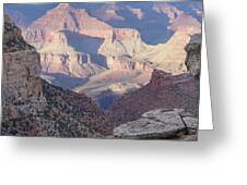 Majestic Grand Canyon Vista At Sunset Greeting Card