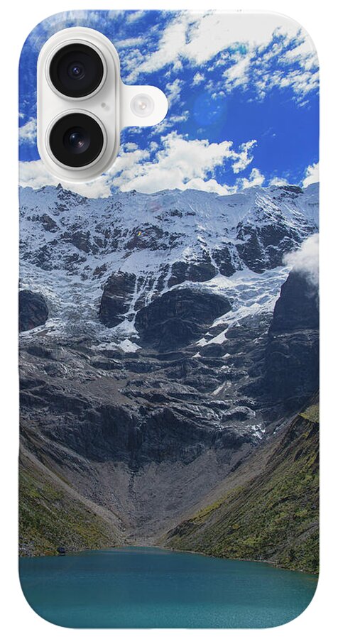 Majestic Mountain Overlooks Humantay Lake iPhone Case