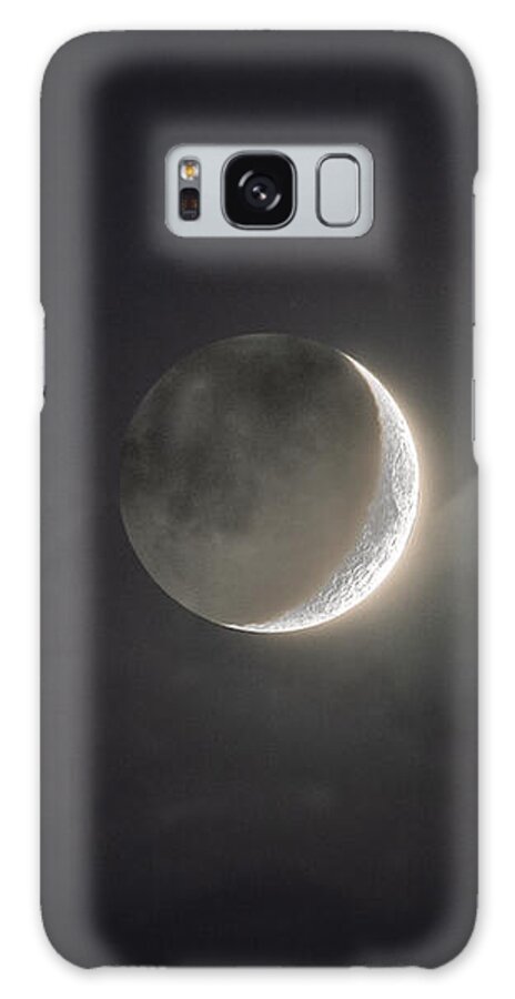 Shimmering Crescent Among Clouds Galaxy Case