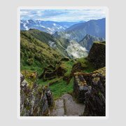 Mysterious Incan Ruins In The Mountains Sticker