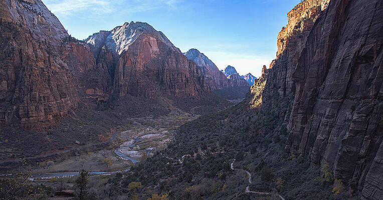 Mountain Wall Art featuring the photograph Breathtaking Valley Vista In Zion National Park by Brandon Wichmann