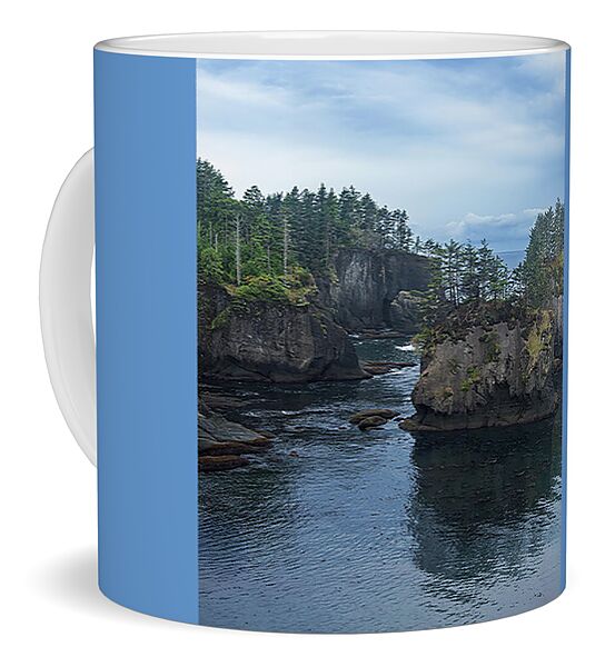 Serene Coastal Rocky Landscape Coffee Mug