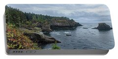 Serene Coastal Cliffs at Dawn Portable Battery Charger