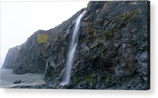 Secluded Coastal Waterfall Cascade Acrylic Print