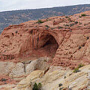 Natural Arch In Desert Landscape Poster