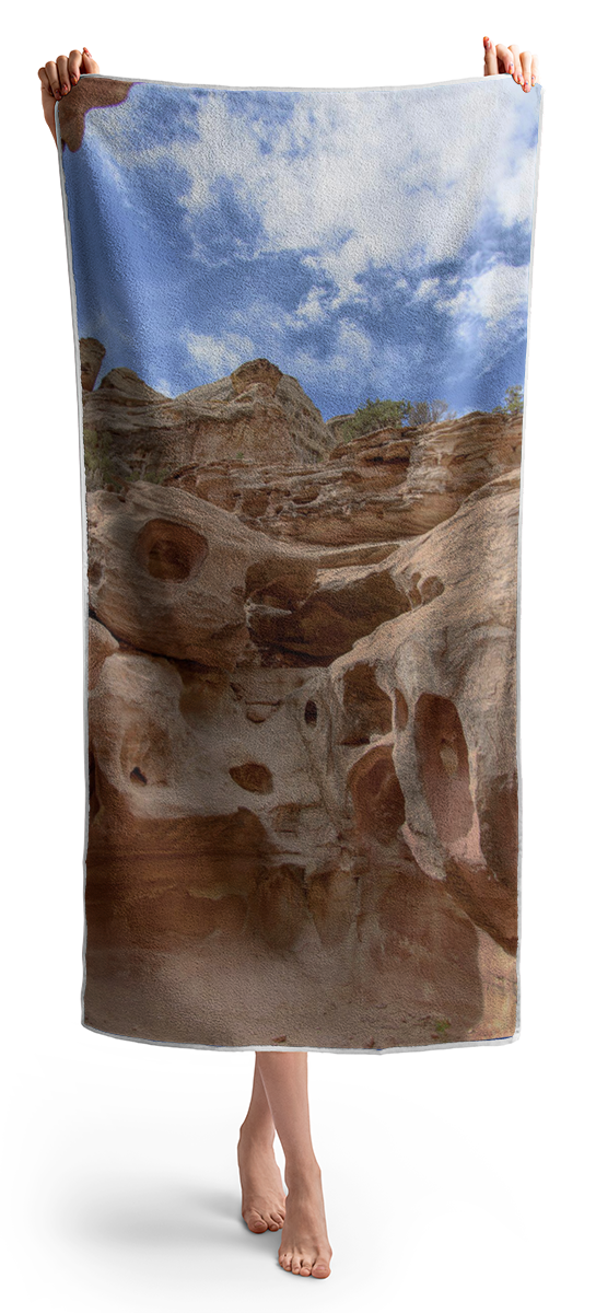 Majestic Rock Formations In Capitol Reef National Park Beach Towel