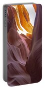Curves Of Sunlit Antelope Canyon Walls Portable Battery Charger