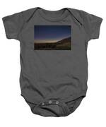Twilight Comet Over Desert Landscape Baby One-Piece