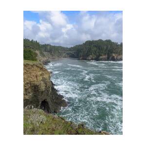 Coastal Bridge Over Rushing Waters by Brandon Wichmann